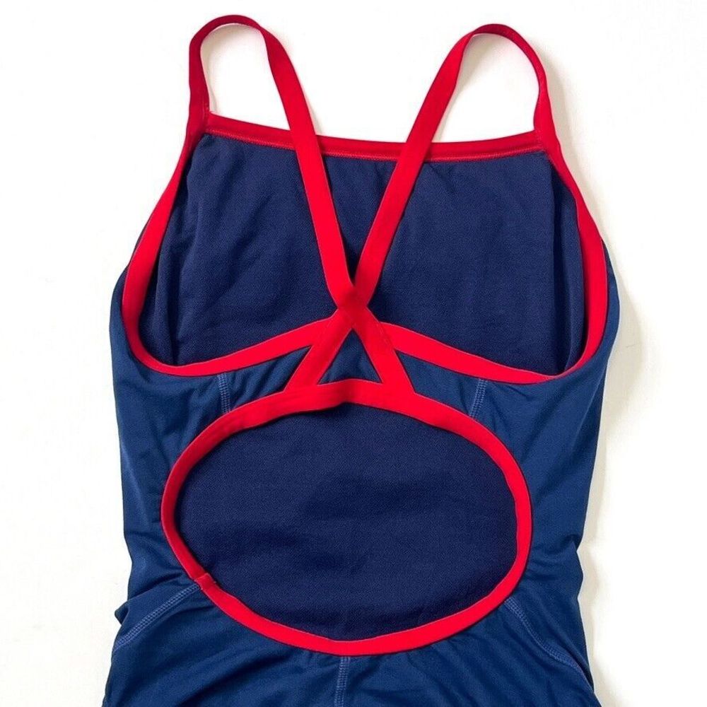 Speedo Endurance+ Flyback Training Swimsuit Women's Size 28 Blue LI Aquatic Club - Picture 6 of 7